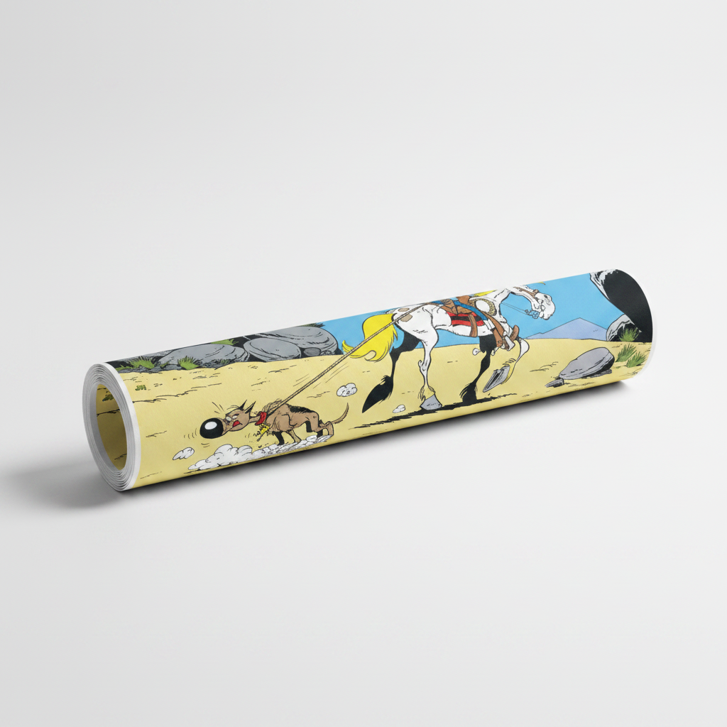 Homage to Lucky Luke e Ran Tan Plan - cm 102x52 - Poster