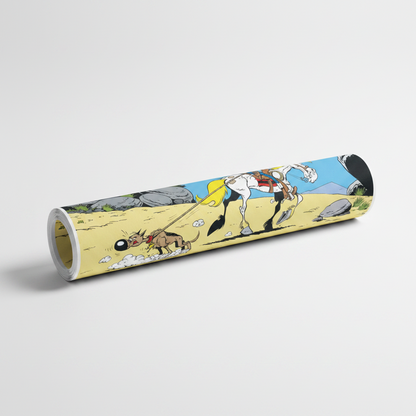 Homage to Lucky Luke e Ran Tan Plan - cm 102x52 - Poster
