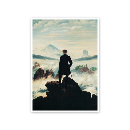 Homage to Friedrich - The Wanderer above the Sea of Fog cm 50x70
