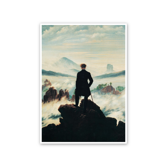 Homage to Friedrich - The Wanderer above the Sea of Fog cm 50x70