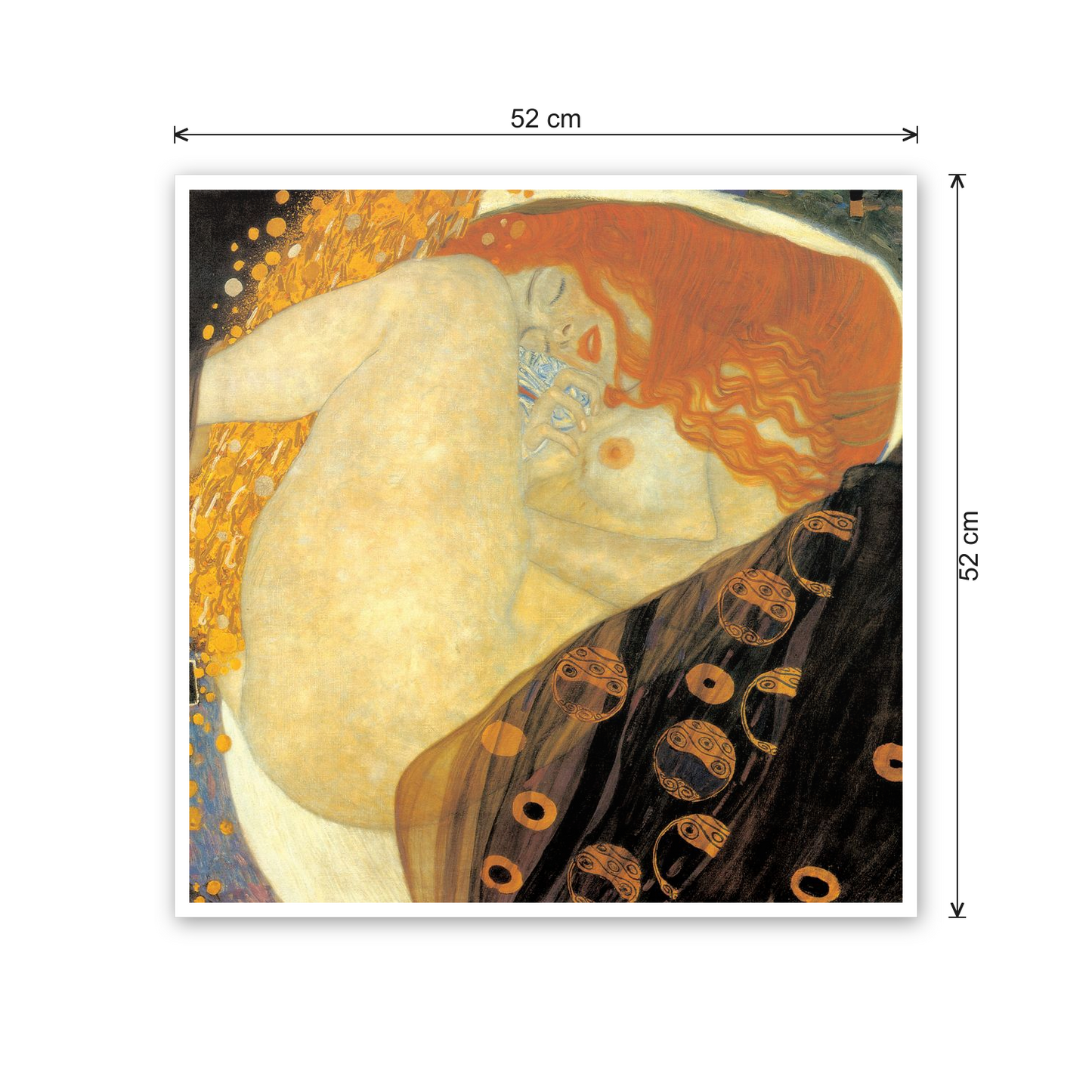 Homage to Klimt - Danae cm 50x50 - misure