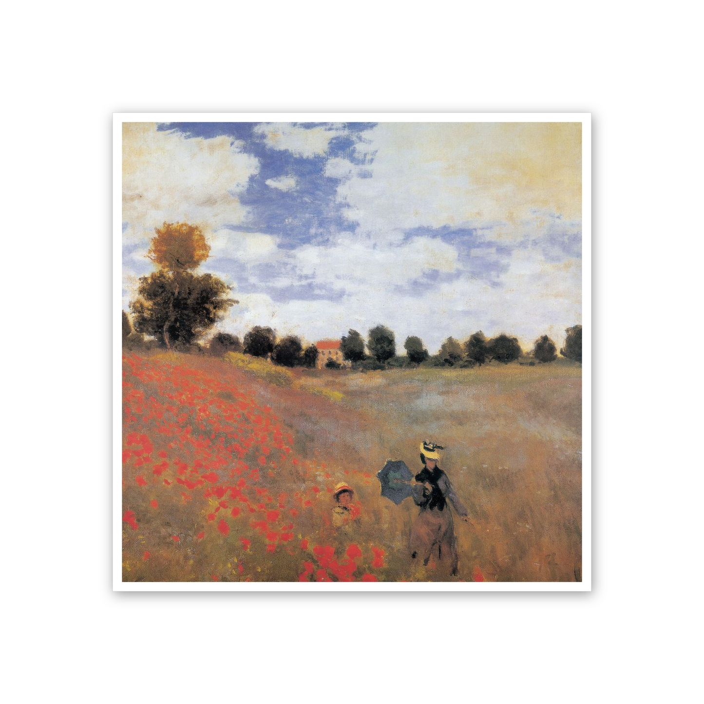 Homage to Monet - Poppy Field cm 50x50