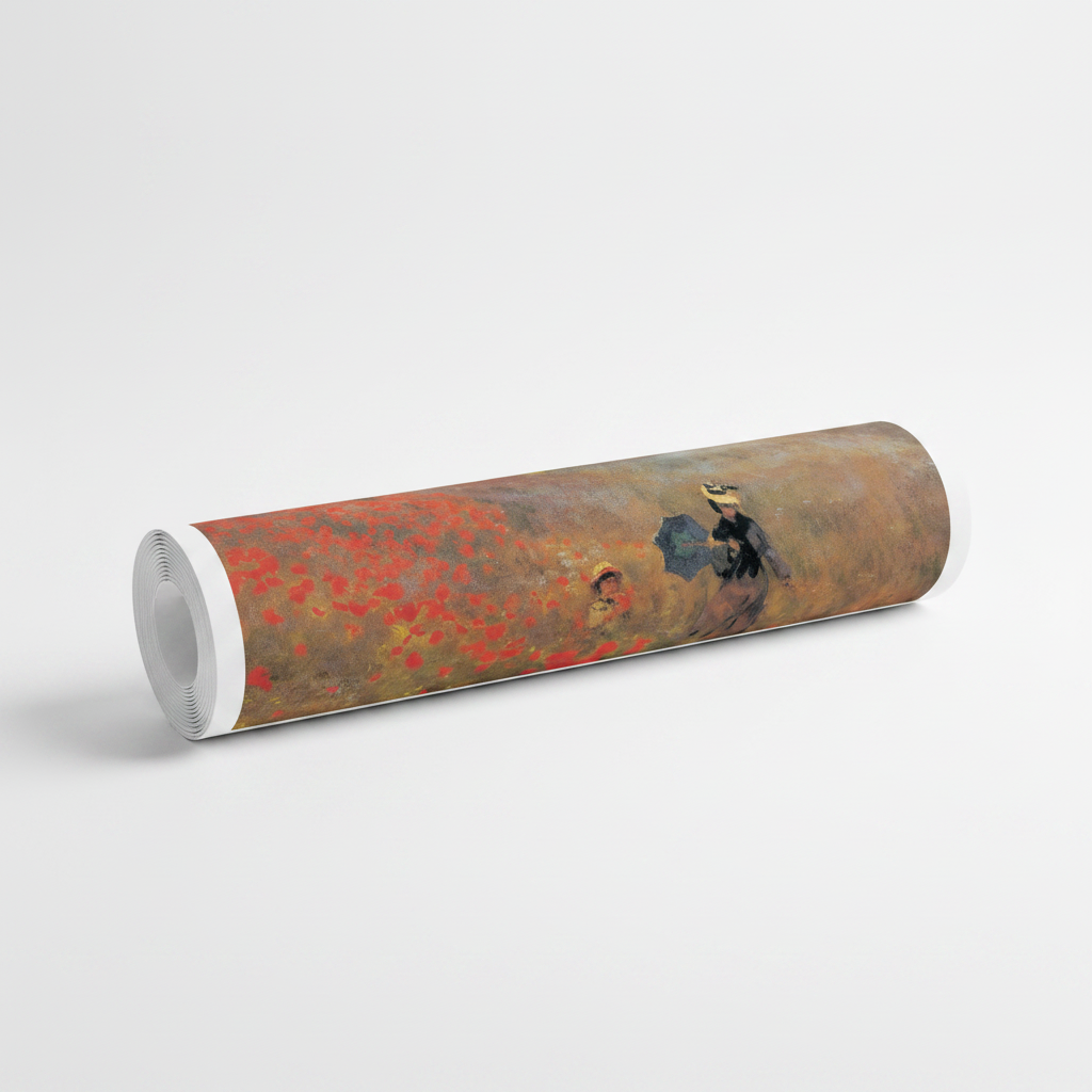 Homage to Monet - Poppy Field - cm 52x52 - Poster