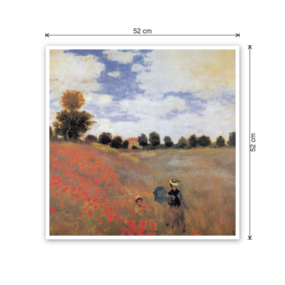 Homage to Monet - Poppy Field cm 50x50 - misure