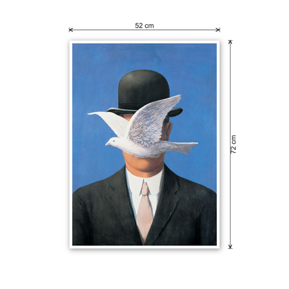 Homage to Magritte - L'Homme au Chapeau cm 50x70 - misure