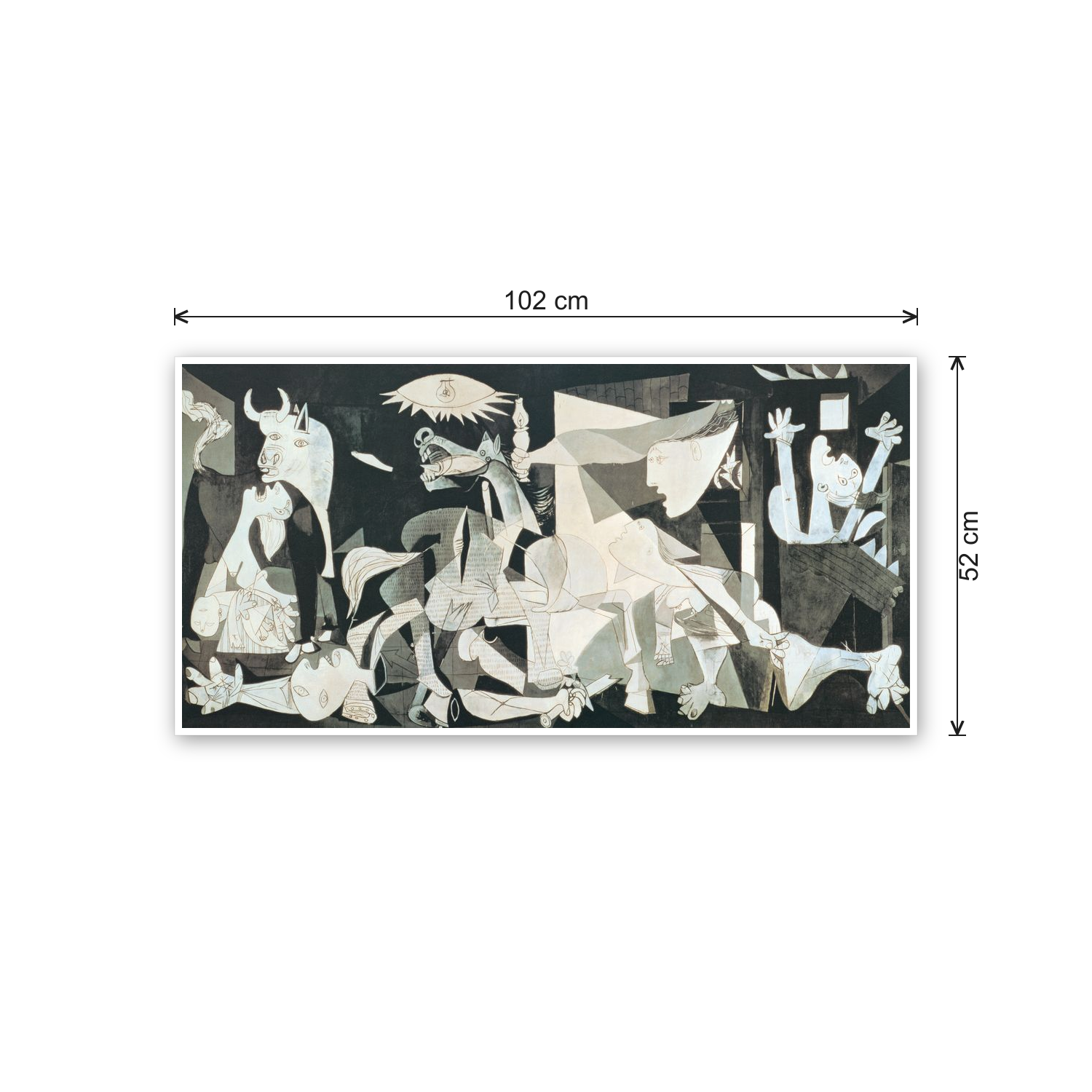 Homage to Picasso - Guernica cm 100x50 - misure