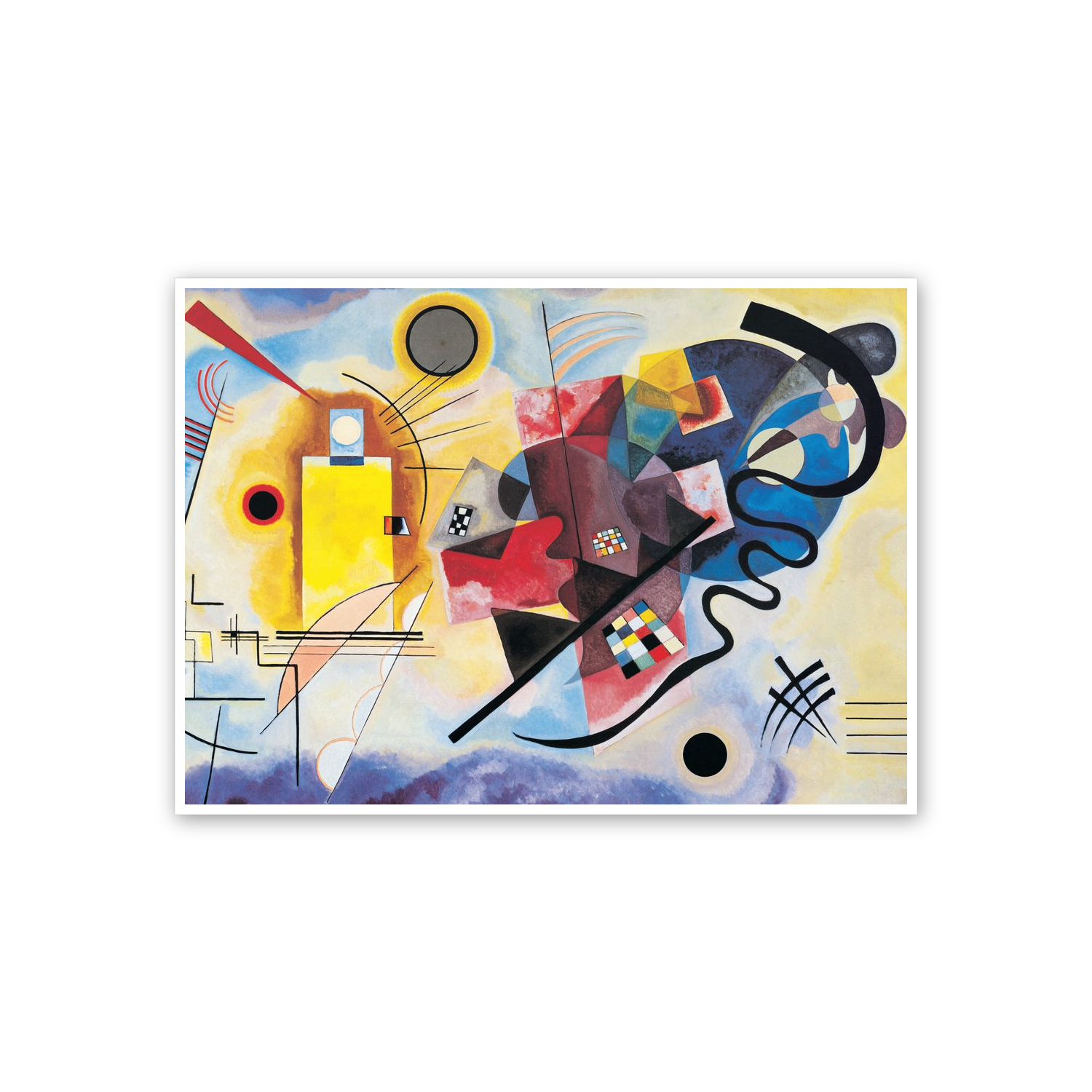 Homage to Kandisnsky - Yellow-Red-Blue cm 70x50