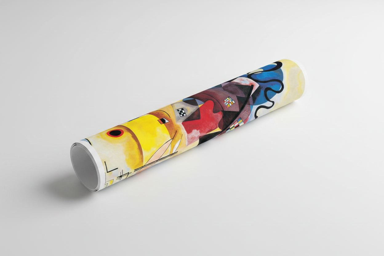 Homage to Kandisnsky - Yellow-Red-Blue - cm 72x52 - Poster