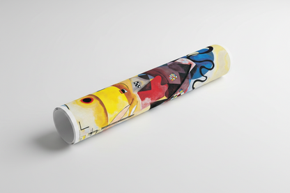 Homage to Kandisnsky - Yellow-Red-Blue - cm 72x52 - Poster