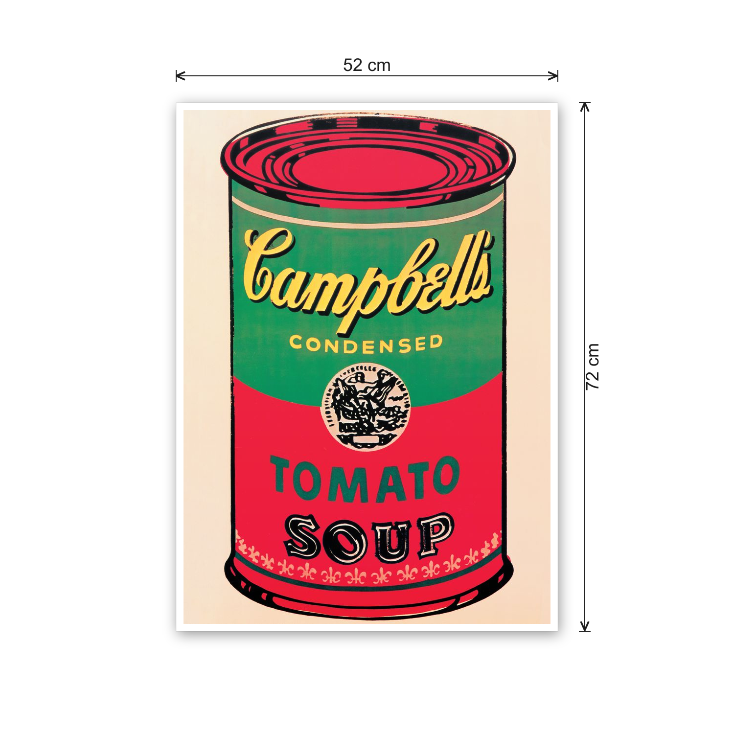 Homage to Warhol - Campbell Soup Can 1965 cm 50x70 - misure
