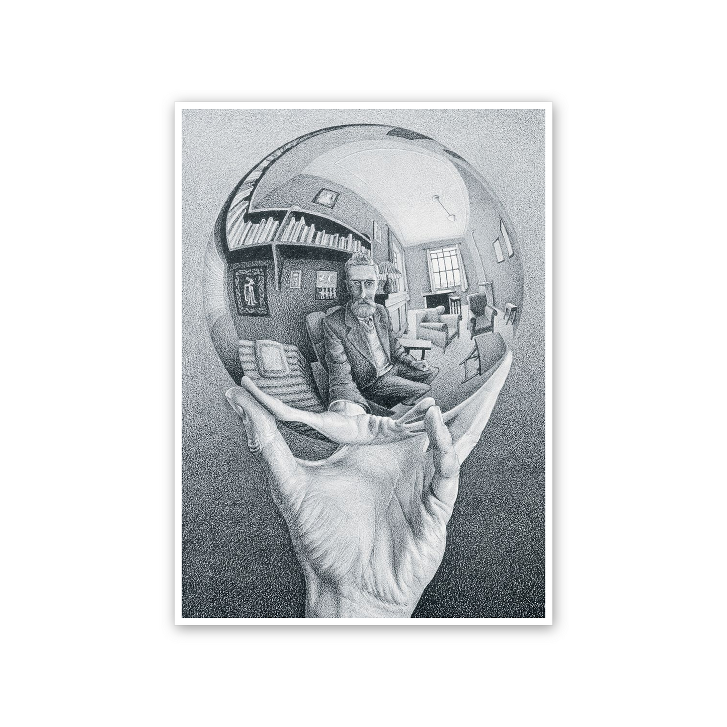 Homage to Escher - Hand With Globe cm 50x70