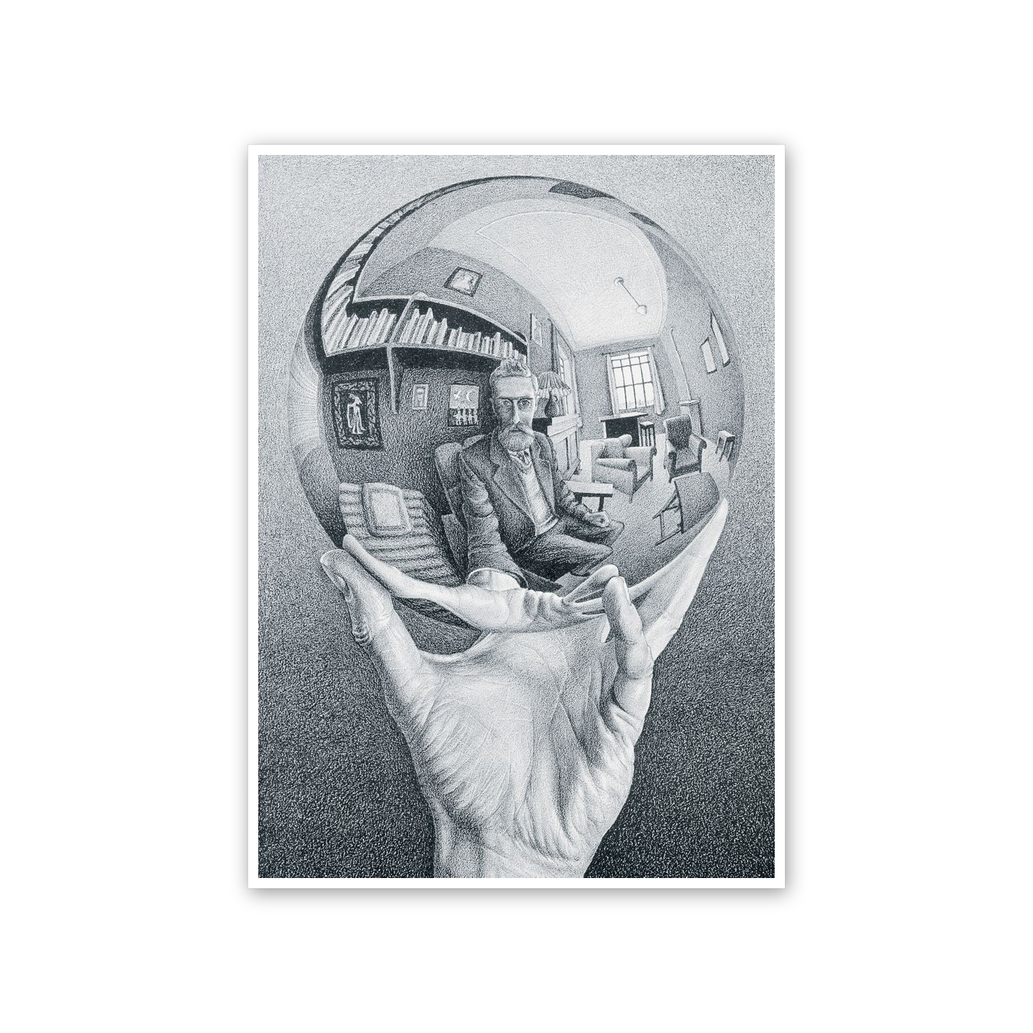 Homage to Escher - Hand With Globe cm 50x70