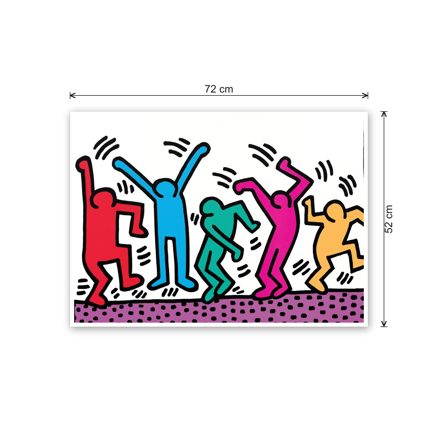 Homage to Haring - Untitled cm 70x50 - misure