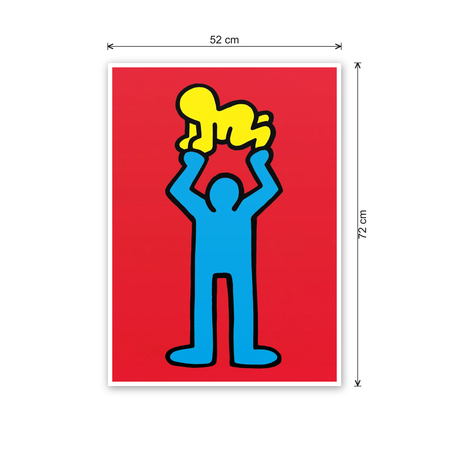 Homage to Haring - Untitled cm 50x70 - misure