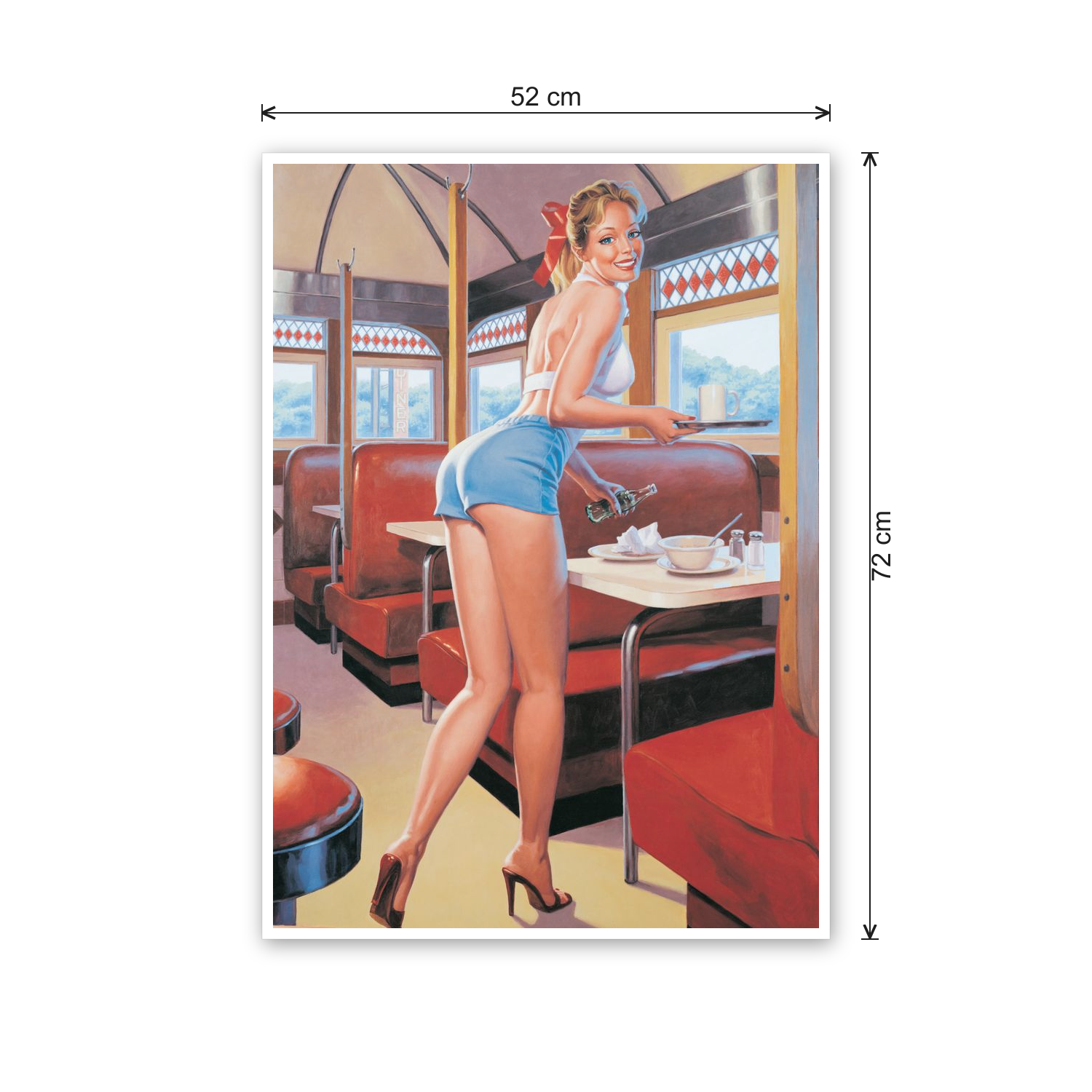 Pin up diner cm 50x70 - misure
