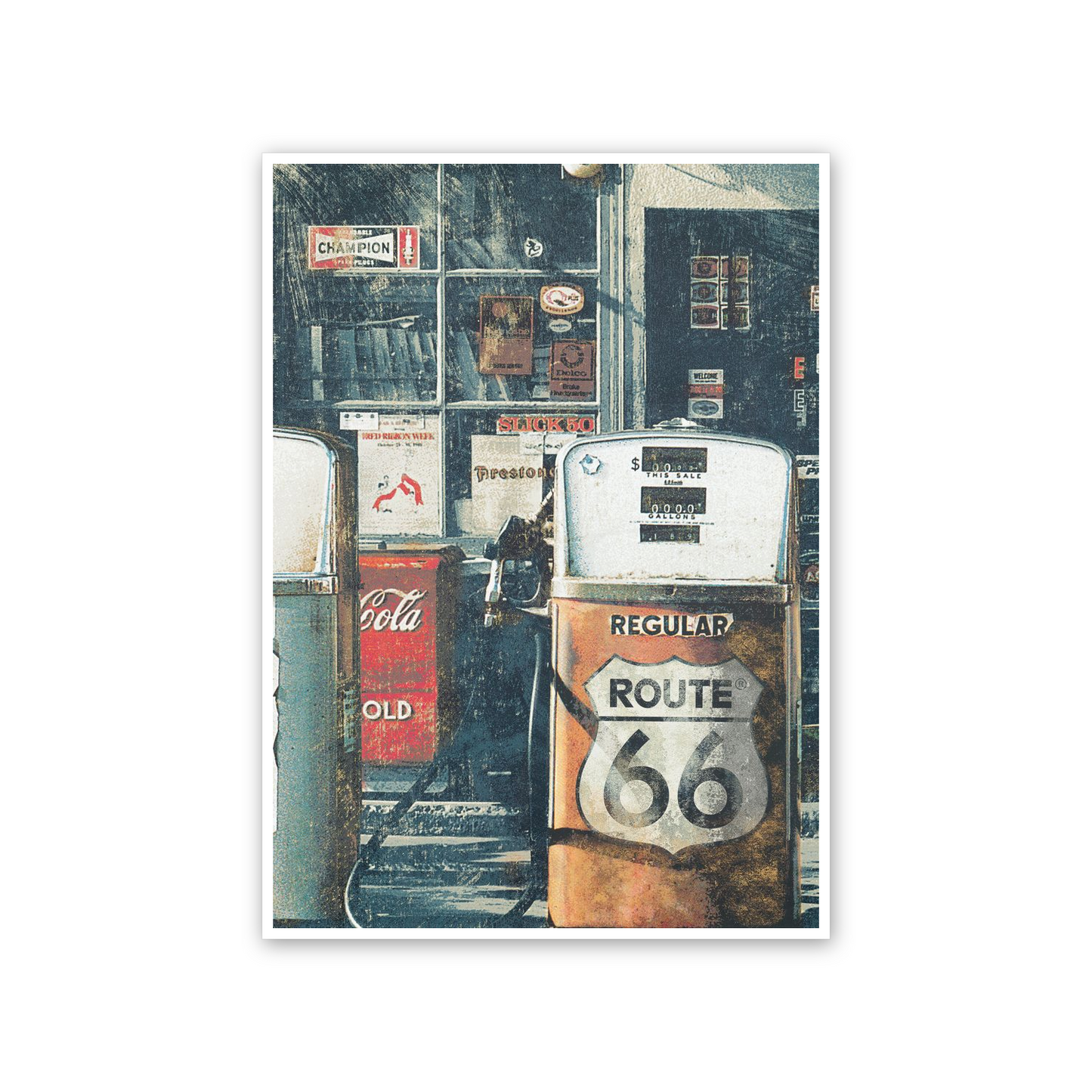 Route 66 Gas Station cm 50x70