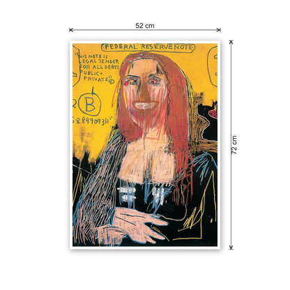Homage to Basquiat - Mona Lisa cm 50x70 - misure
