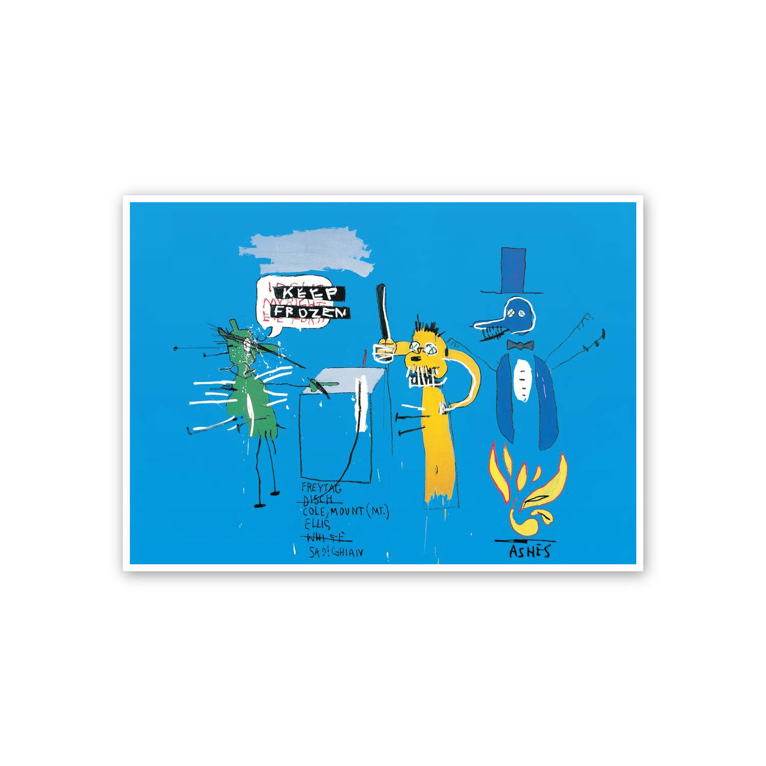 Homage to Basquiat - The Dingoes Thet Park Their Brains With Their Gum cm 70x50