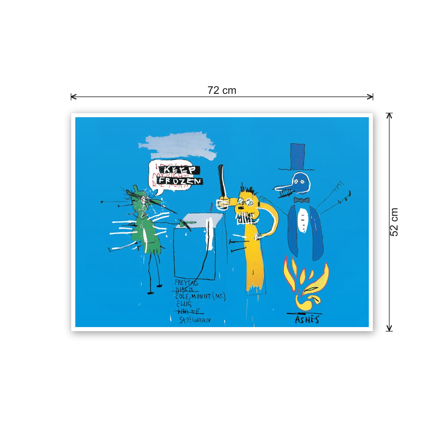 Homage to Basquiat - The Dingoes Thet Park Their Brains With Their Gum cm 70x50 - misure