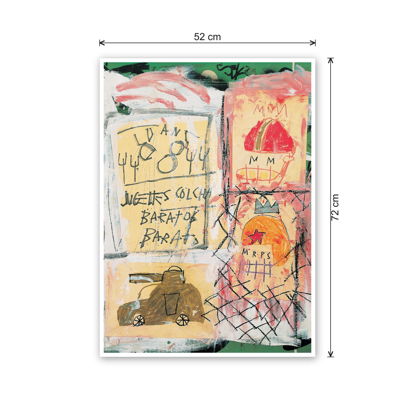 Homage to Basquiat - Untitled cm 50x70 - misure