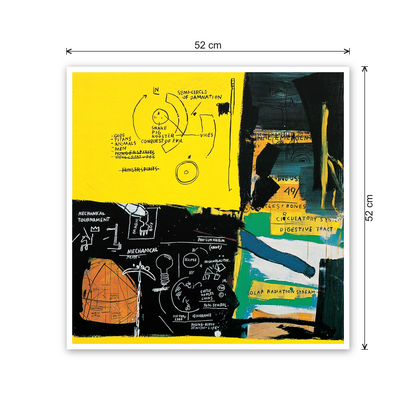 Homage to Basquiat - Untitled cm 50x50 - misure