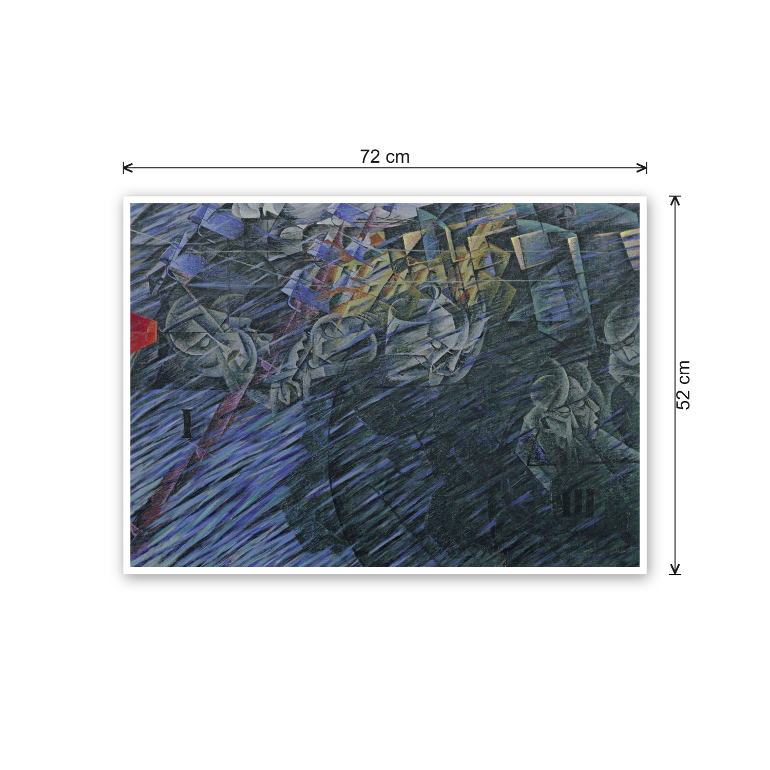 Homage to Boccioni - States Of Mind II cm 70x50 - misure