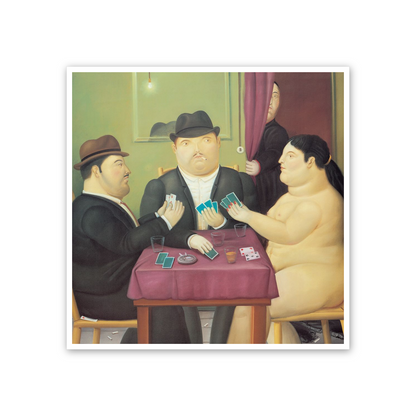Homage to Botero - The Card Players cm 50x50