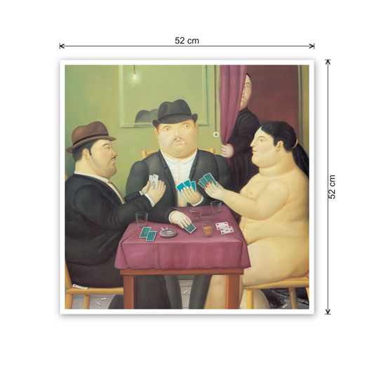 Homage to Botero - The Card Players cm 50x50 - misure