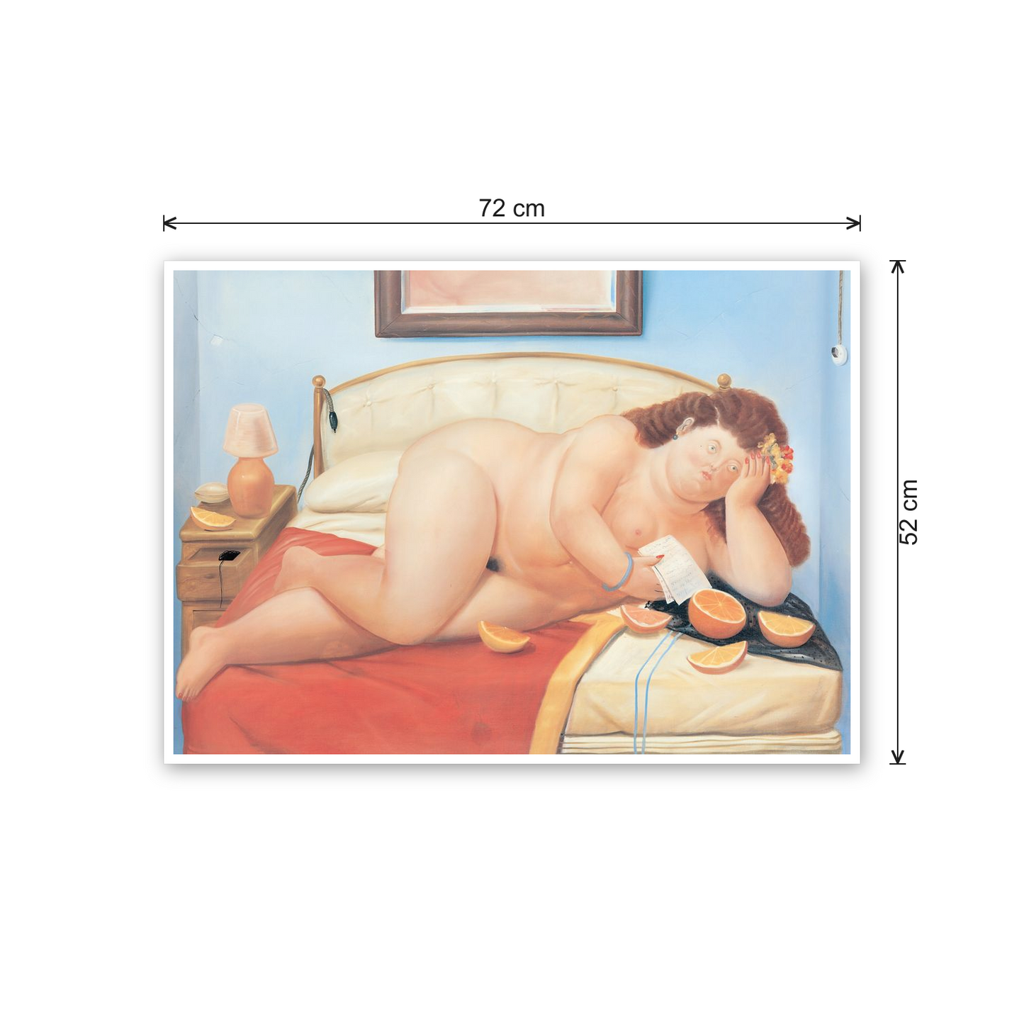 Homage to Botero - The Letter cm 70x50 - misure