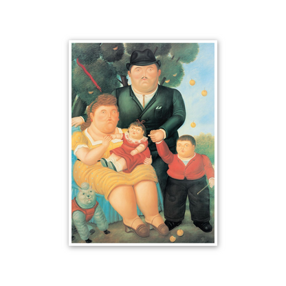 Homage to Botero - A famliy cm 50x70