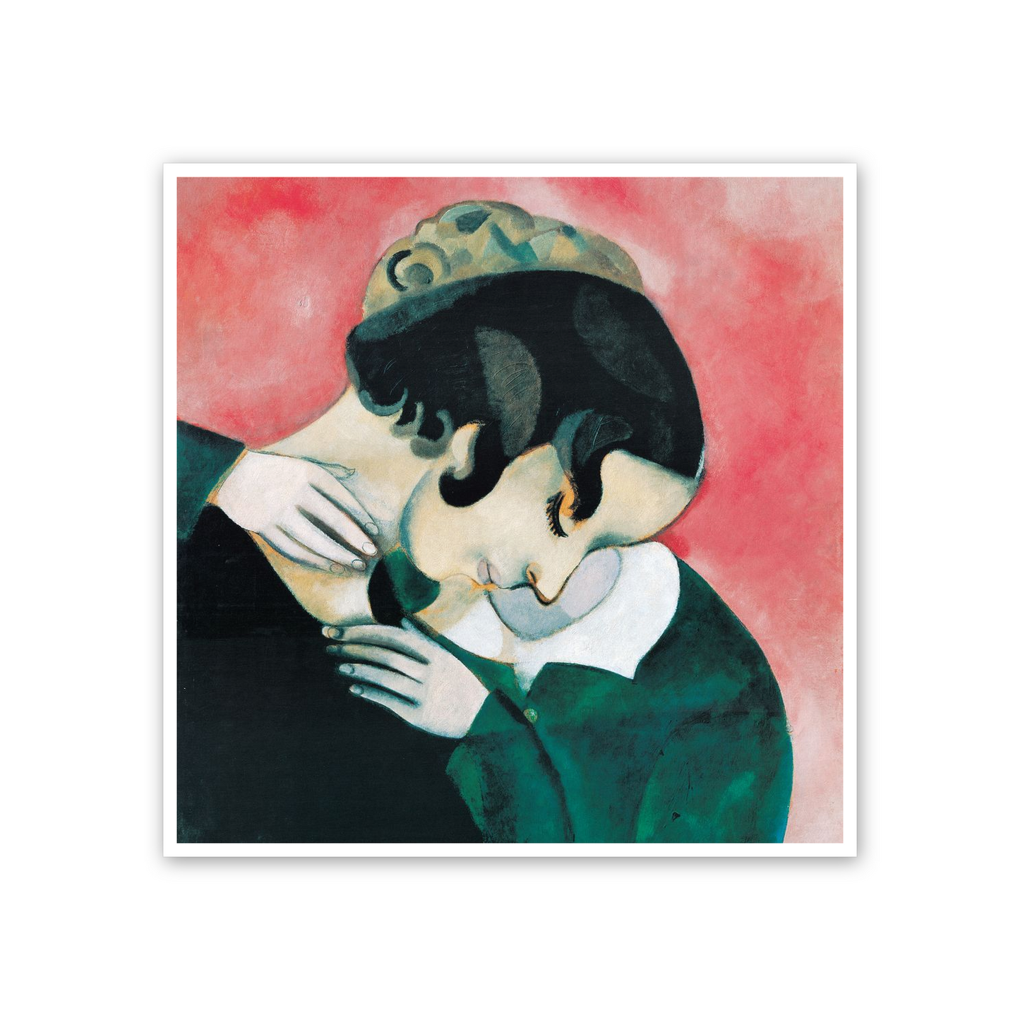 Homage to Chagall - The Pink Lovers cm 50x50