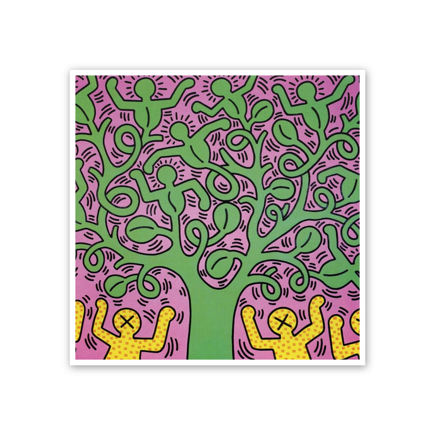 Homage to Haring - Tree of Life cm 50x50