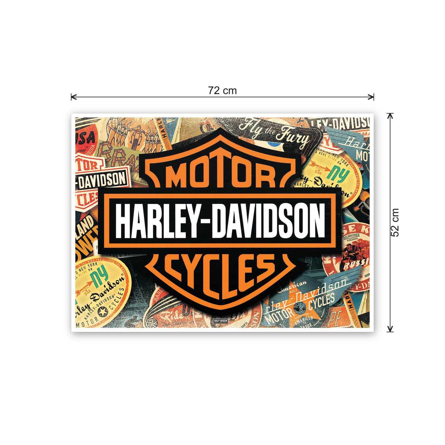 Homage to Harley Davidson Travel cm 70x50 - misure