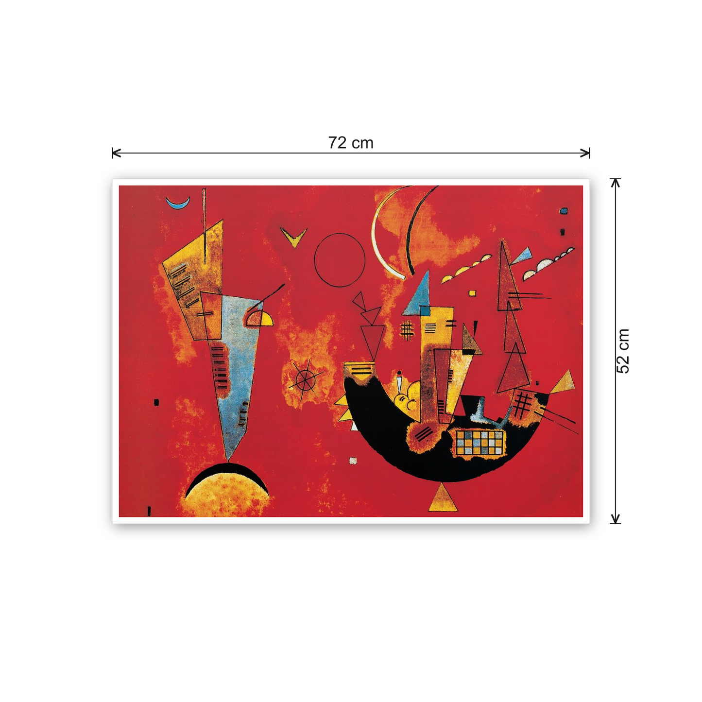 Homage to Kandinsky - With and Against cm 70x50 - misure
