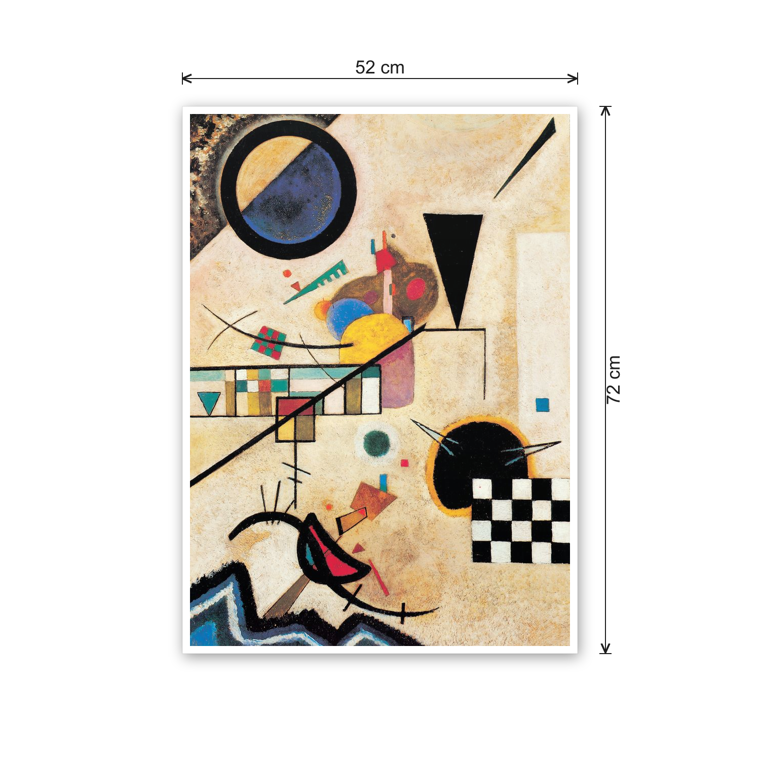 Homage to Kandisky - Solids in Contrast, 1924 cm 50x70 - misure