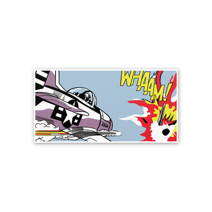 Homage to Lichtenstein - Whaam! 1963 cm 100x50