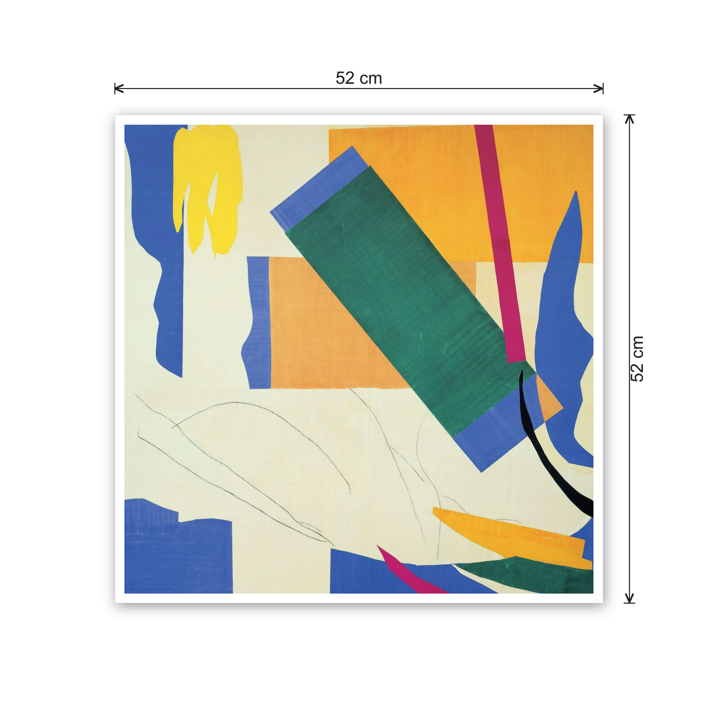 Homage to Matisse - Memory Of Oceania cm 50x50 - misure