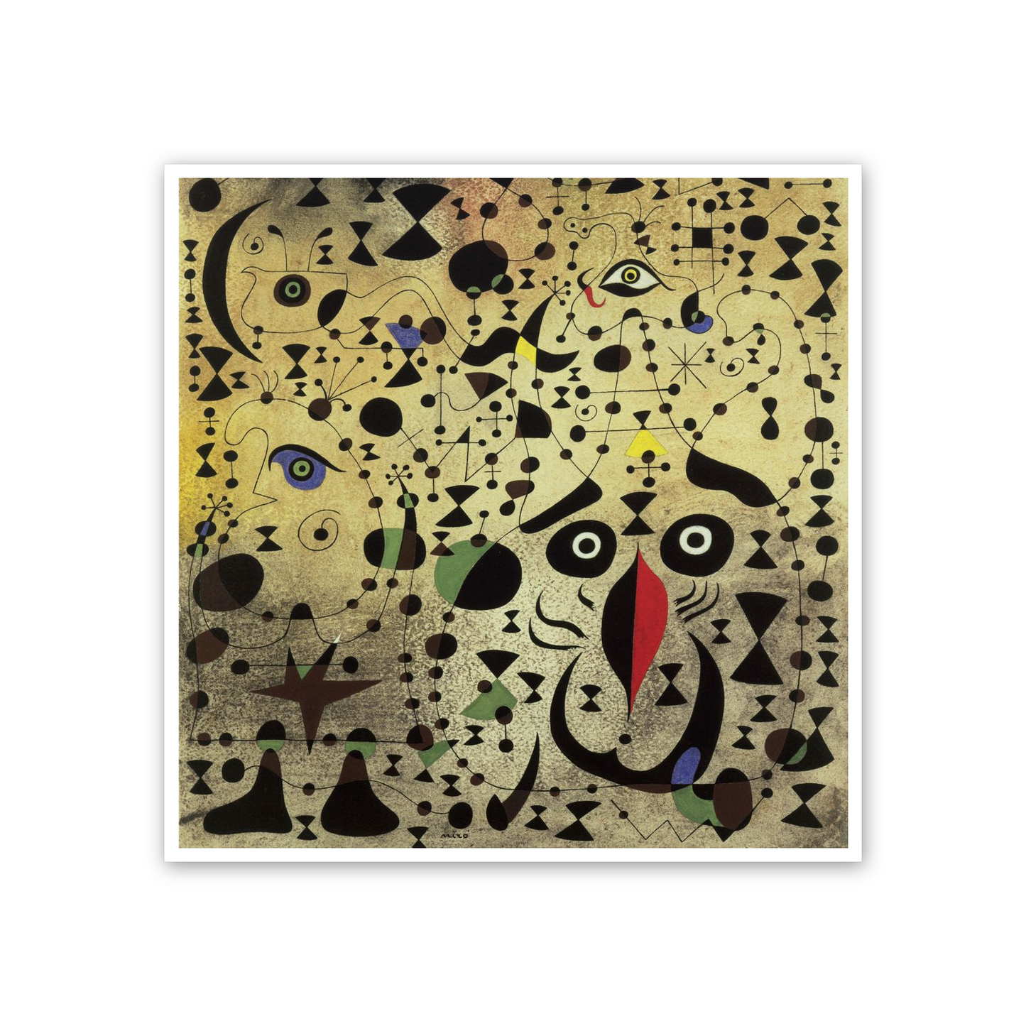 Homage to Mirò - The Beautiful Bird? cm 50x50