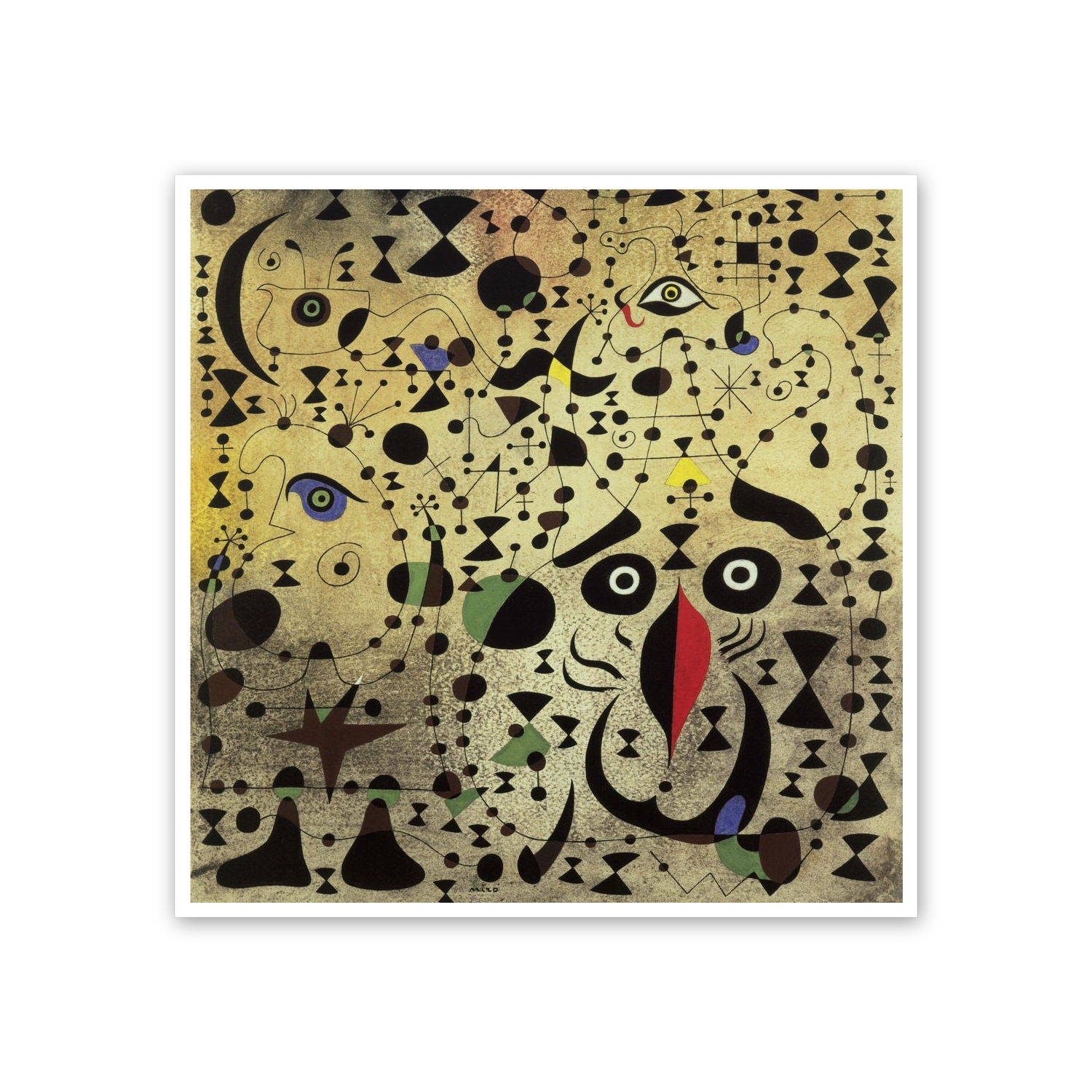 Homage to Mirò - The Beautiful Bird? cm 50x50