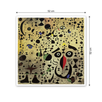 Homage to Mirò - The Beautiful Bird? cm 50x50 - misure