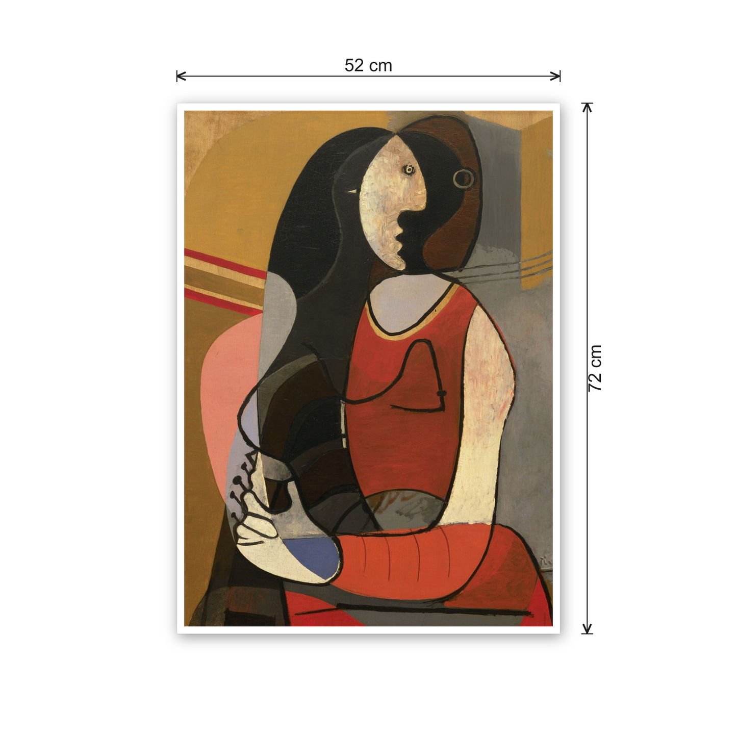 Homage to Picasso - Seated Woman cm 50x70 - misure