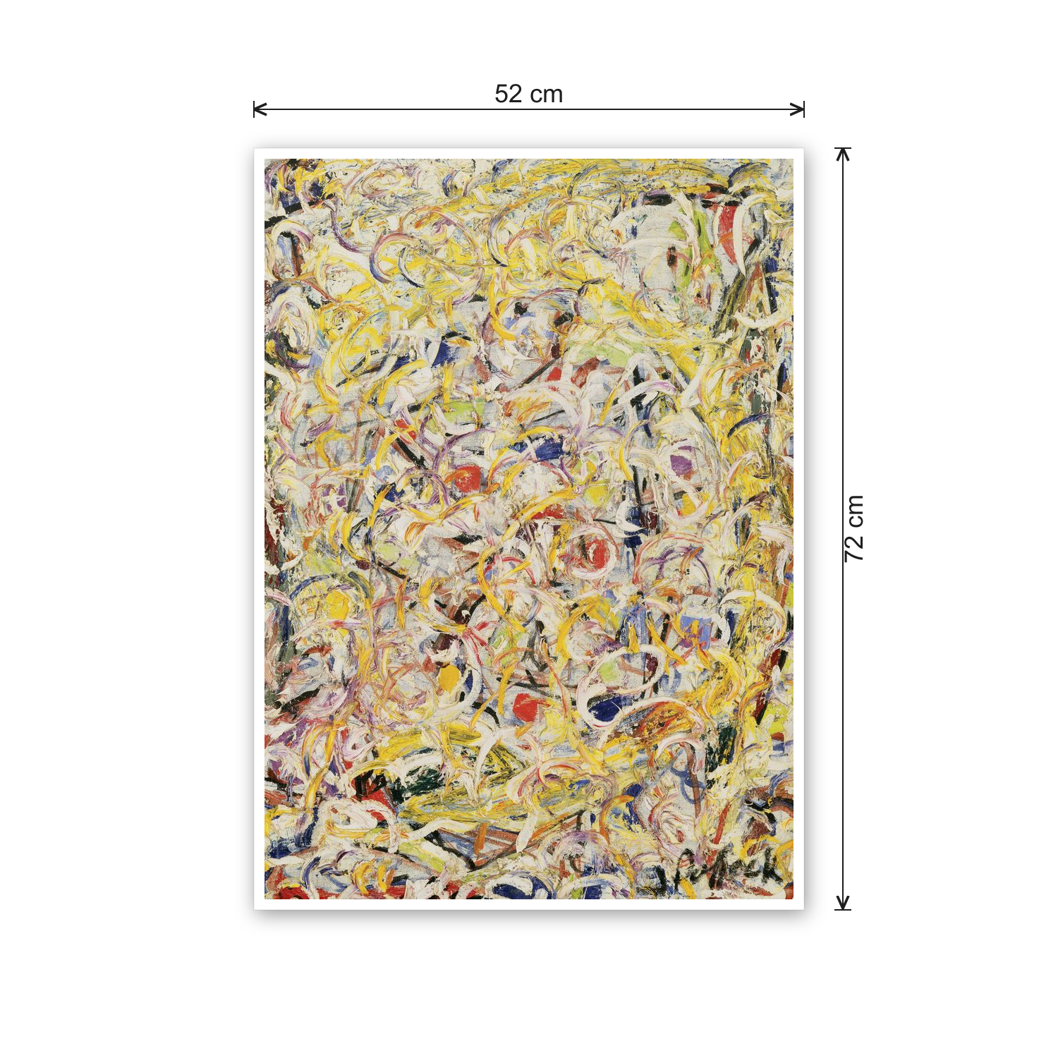 Homage to Pollock - Shimmering Substance cm 50x70 - misure