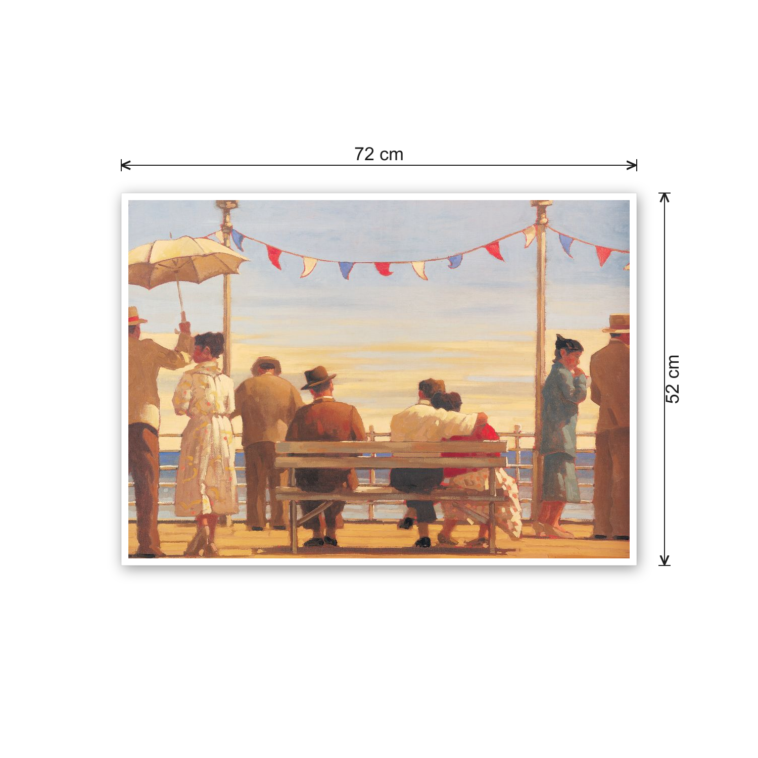 Homage to Vettriano - The Pier cm 70x50 - misure