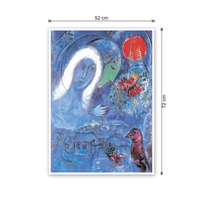 Homage to Chagall - Field of Mars cm 50x70 - misure