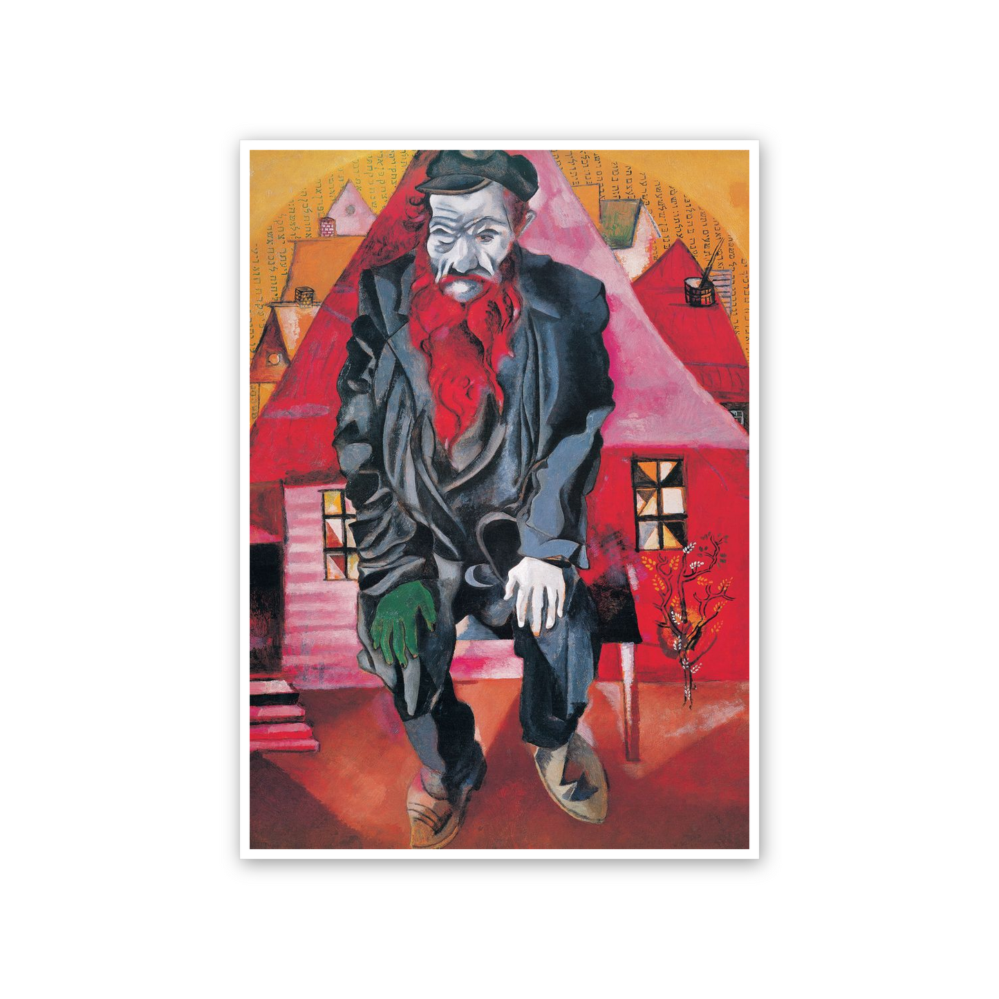 Homage to Chagall - Jew in Pink cm 50x70