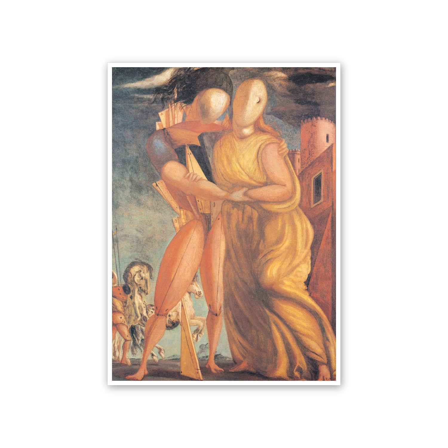 Homage to De Chirico - Hector And Andromache cm 50x70