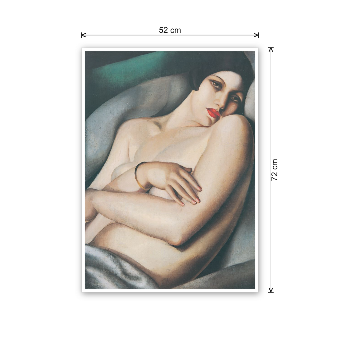 Homage to De Lempicka - Rafaelo on a Green Background cm 50x70 - misure
