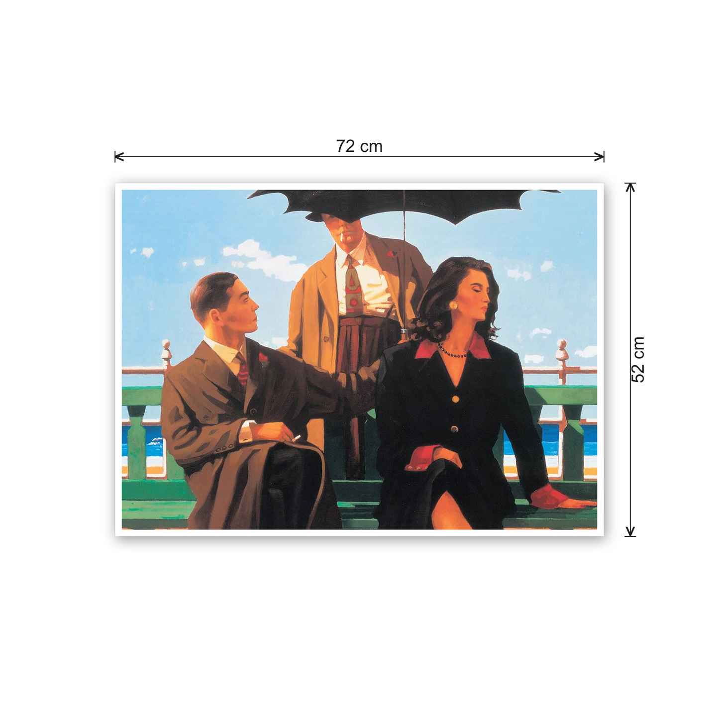 Homage to Vettriano - Someone Else S Baby cm 70x50 - misure