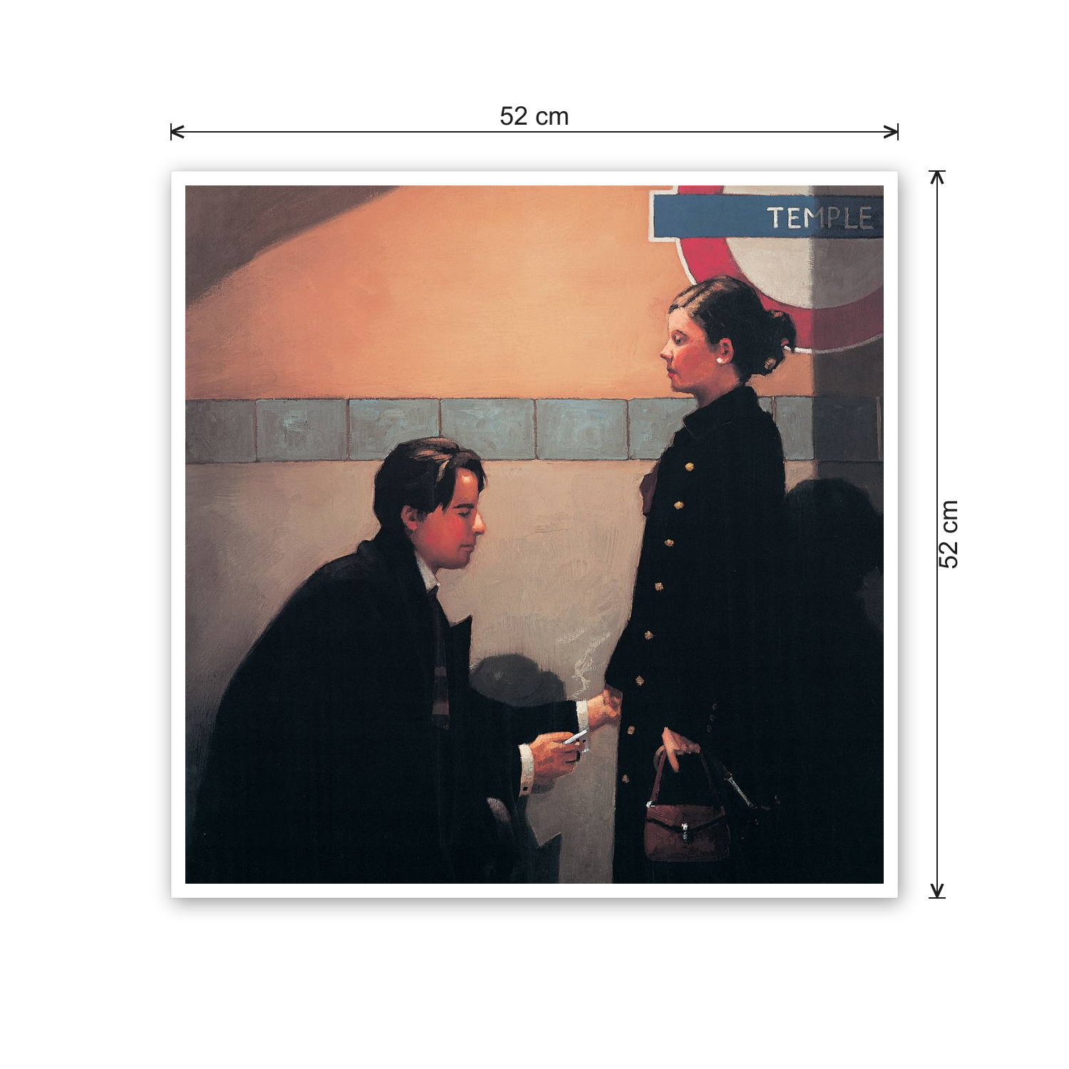 Homage to Vettriano - The Runaways cm 50x50 - misure