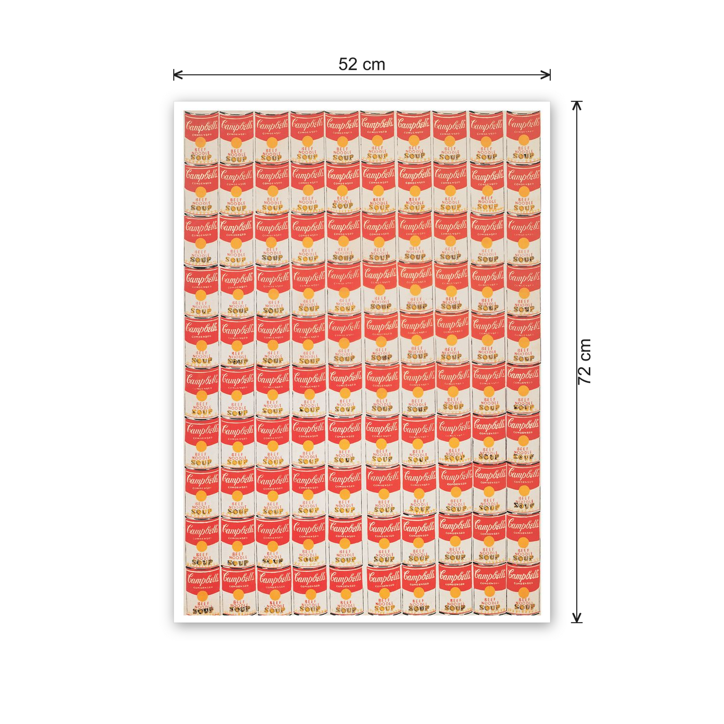Homage to Warhol - One Hundred Cans, 1962 cm 50x70 - misure
